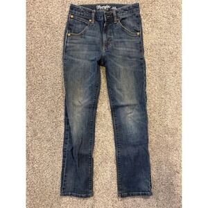 Wrangler Retro Jeans Youth 12 Regular Blue Slim Straight Medium Wash Denim